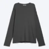 Loose Long-Sleeved T-Shirt – Dark Grey