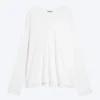 Loose Long-Sleeved T-Shirt – White
