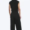 Loose Pleated Sweatpants – Dark Black