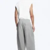 Loose Pleated Sweatpants – Grey Melange