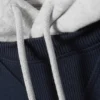 Loose Raglan Hoodie – Dark Blue/Grey