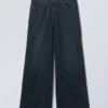 Loose Regular Waist Wide Jeans – Blue Layer
