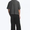 Loose Short-Sleeved Resort Shirt – Checked Grey