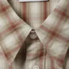 Loose Sleeveless Shirt – Beige Check