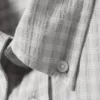 Loose Structured Button-Down Shirt – Checked Grey