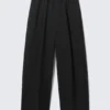 Loose Suiting Trousers – Black