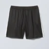 Loose Wide Colour-Block Shorts – Black
