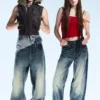 Looser Regular Waist Loose Straight Jeans – Blue Ray – Dark Blue | Cheap Monday Gb