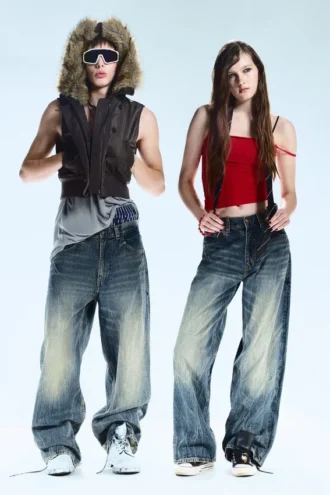 Looser Regular Waist Loose Straight Jeans – Blue Ray – Dark Blue | Cheap Monday Gb