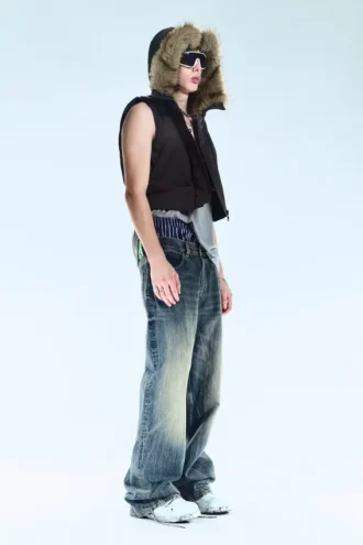 Looser Regular Waist Loose Straight Jeans – Blue Ray – Dark Blue | Cheap Monday Gb