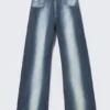 Looser Regular Waist Loose Straight Jeans – Blue Spray | Cheap Monday Gb