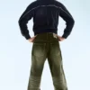 Looser Regular Waist Loose Straight Jeans – Deep Green – Khaki Green | Cheap Monday Gb