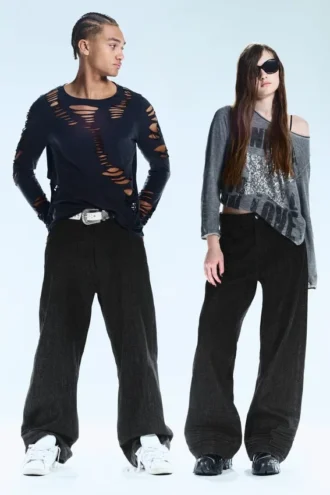 Looser Regular Waist Loose Straight Jeans – Extra Black Rinse | Cheap Monday Gb