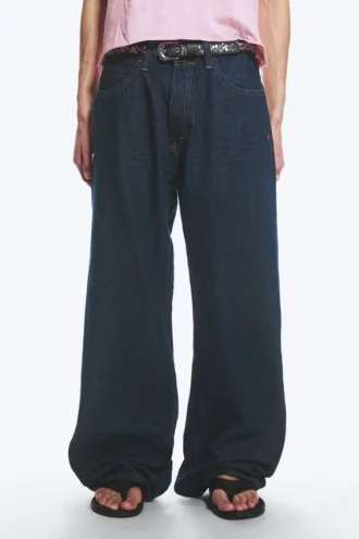 Looser Regular Waist Loose Straight Jeans – Extra Blue Rinse – Medium Blue | Cheap Monday Gb