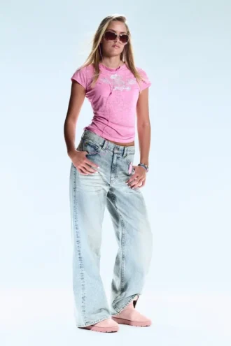 Looser Regular Waist Loose Straight Jeans – Light Blue | Cheap Monday Gb