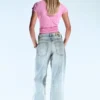 Looser Regular Waist Loose Straight Jeans – Light Blue | Cheap Monday Gb