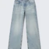 Looser Regular Waist Loose Straight Jeans – Light Blue | Cheap Monday Gb