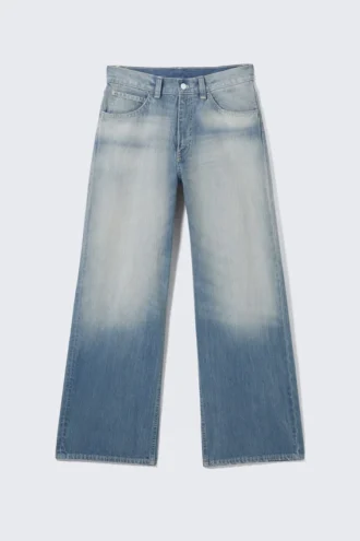 Looser Regular Waist Loose Straight Jeans – Whiped Blue | Cheap Monday Gb