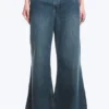 Loosy Lucie Low Rise Regular Flared Jeans – Tide Blue – Medium Blue | Cheap Monday Gb