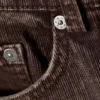 Low Bootcut Cotton Trousers – Structured Dark Brown