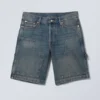 Low Carpenter Denim Shorts – Steel Blue