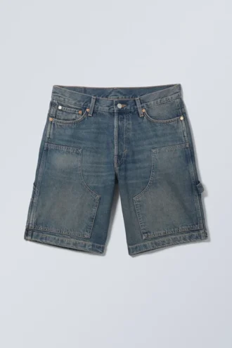Low Carpenter Denim Shorts – Steel Blue