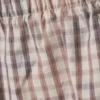 Low Loose Bleached Cotton Trousers – Blue Check – Bleached Effect