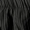 Low Loose Cotton Trousers – Striped Black