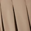 Low Pleated Mini Skirt – Dusty Beige