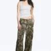 Low Rise Baggy Ripstop Trousers – Khaki Green – Camo