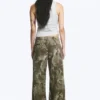 Low Rise Baggy Ripstop Trousers – Khaki Green – Camo