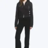 Low Rise Bootcut Jersey Trousers – Black