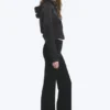 Low Rise Bootcut Jersey Trousers – Black