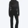Low Rise Bootcut Jersey Trousers – Black