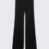 Low Rise Bootcut Jersey Trousers – Black