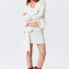 Low Rise Bow Detail Mini Wrap Skirt – Off-White
