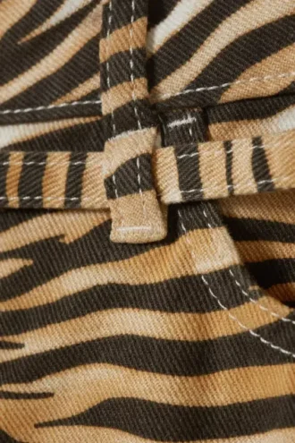 Low Rise Cargo Cotton Twill Jorts – Tiger-Striped