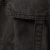 Low Rise Cargo Strap Twill Trousers – Dark Grey