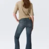 Low Rise Embellished Flared Jeans – Embellished Blue – Dark Blue