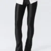 Low Rise Flared Stretch Trousers – Black