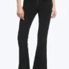 Low Rise Flared Suit Trousers – Black