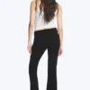 Low Rise Flared Suit Trousers – Black