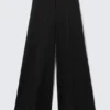 Low-Rise Flared Suiting Trousers – Black