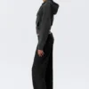 Low-Rise Flared Suiting Trousers – Black