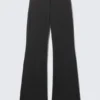 Low-Rise Flared Suiting Trousers – Black