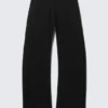 Low-Rise Loose Barrel Suiting Trousers – Black