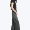Low Rise Loose Bootcut Trousers – Dark Grey