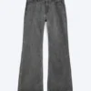 Low Rise Loose Bootcut Trousers – Dark Grey