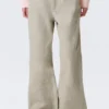 Low Rise Loose Bootcut Trousers – Light Mole