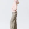 Low Rise Loose Bootcut Trousers – Light Mole